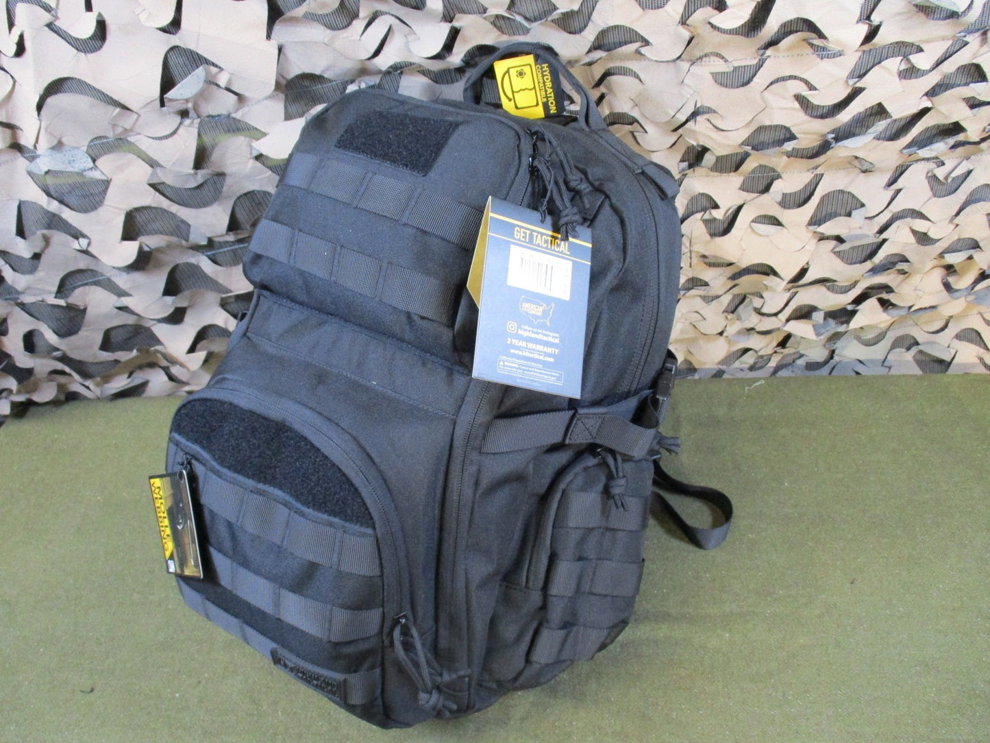 New Highland Tactical Crusher Backpack Black MOLLE Hydration
