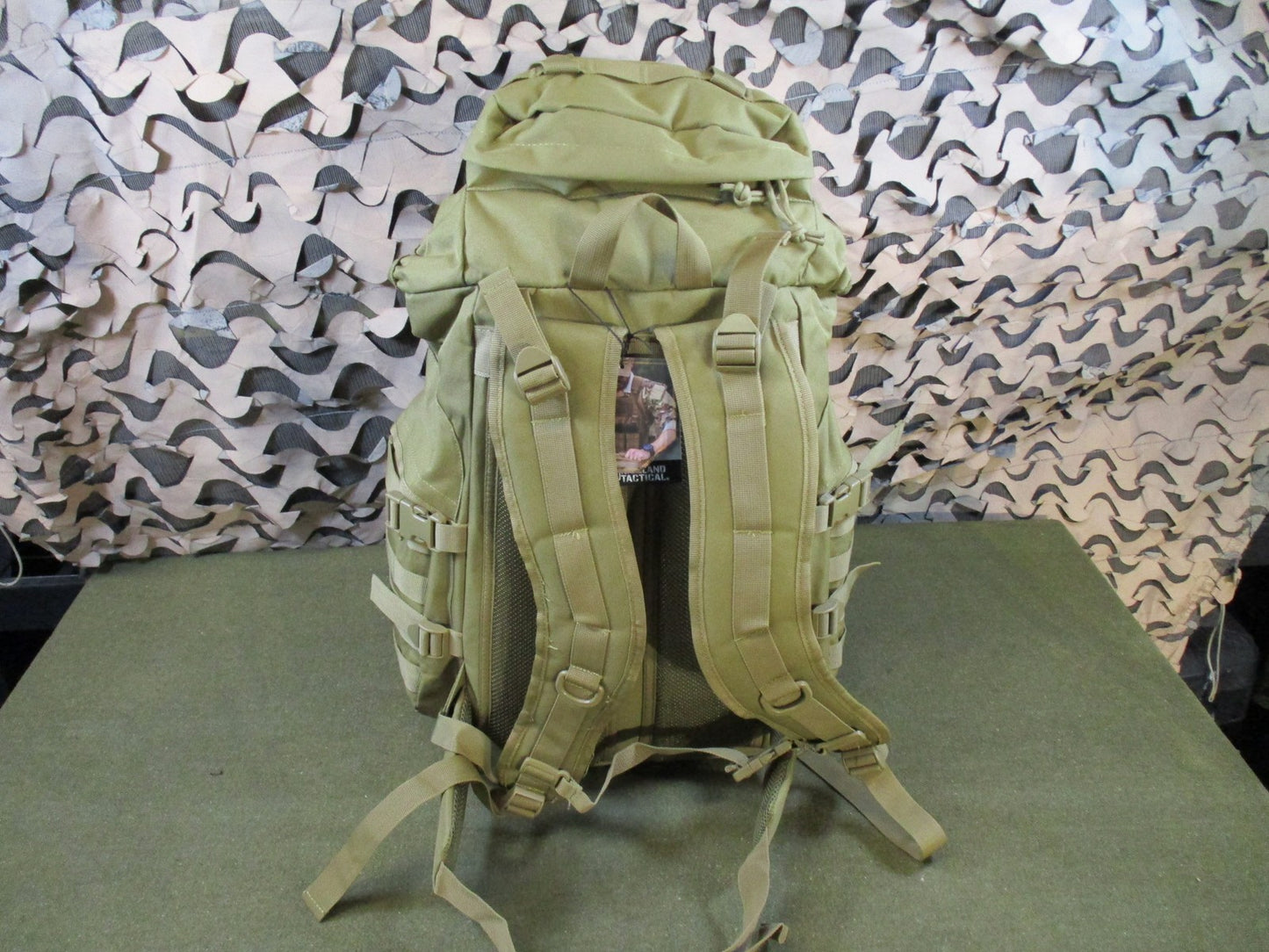 Highland Tactical Backpack Tan MOLLE Webbing New With Tags