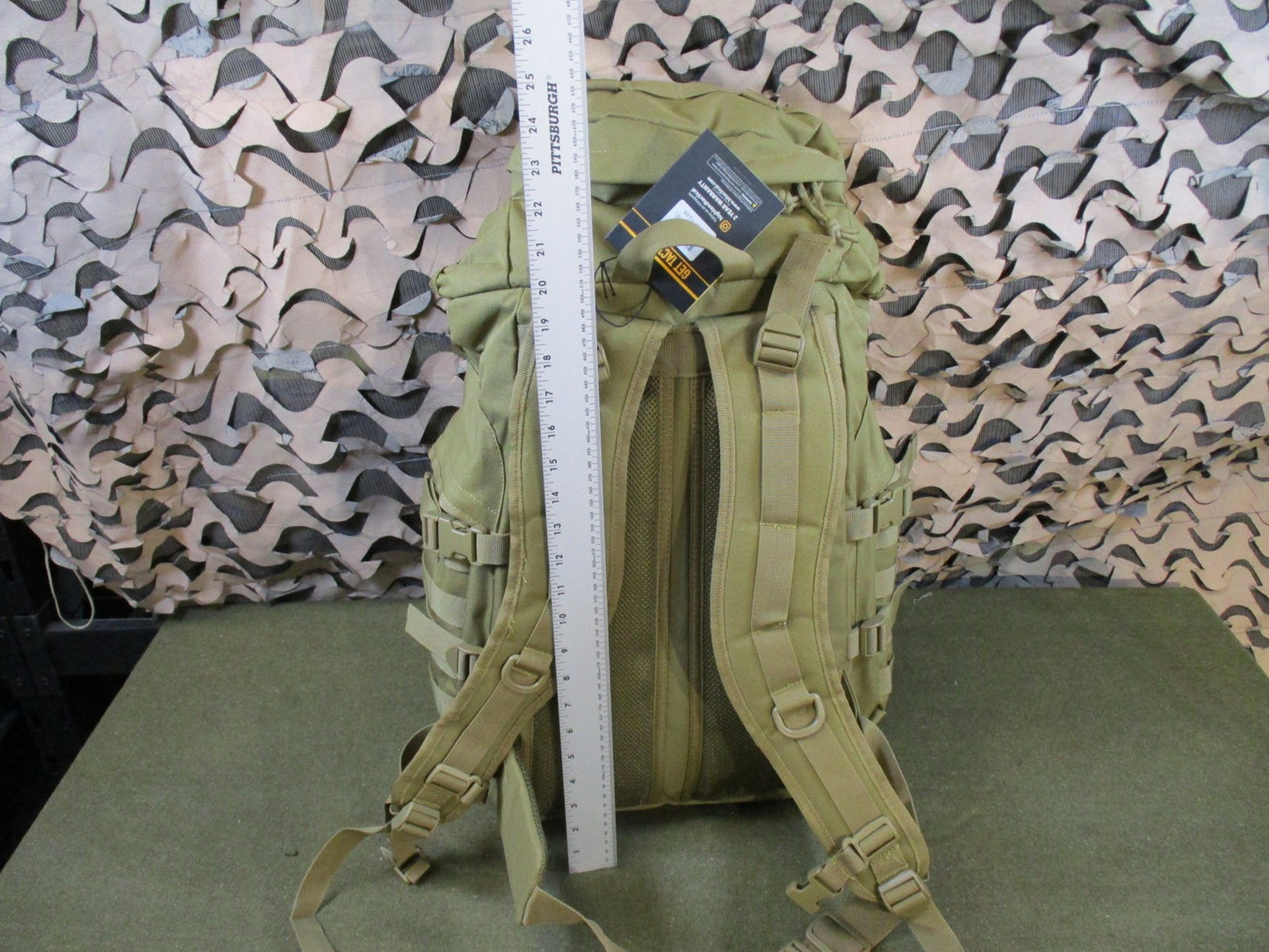 Highland Tactical Backpack Tan MOLLE Webbing New With Tags