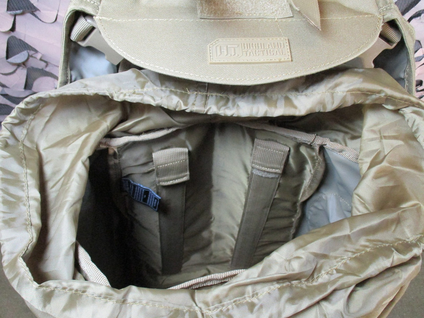Highland Tactical Backpack Tan MOLLE Webbing New With Tags