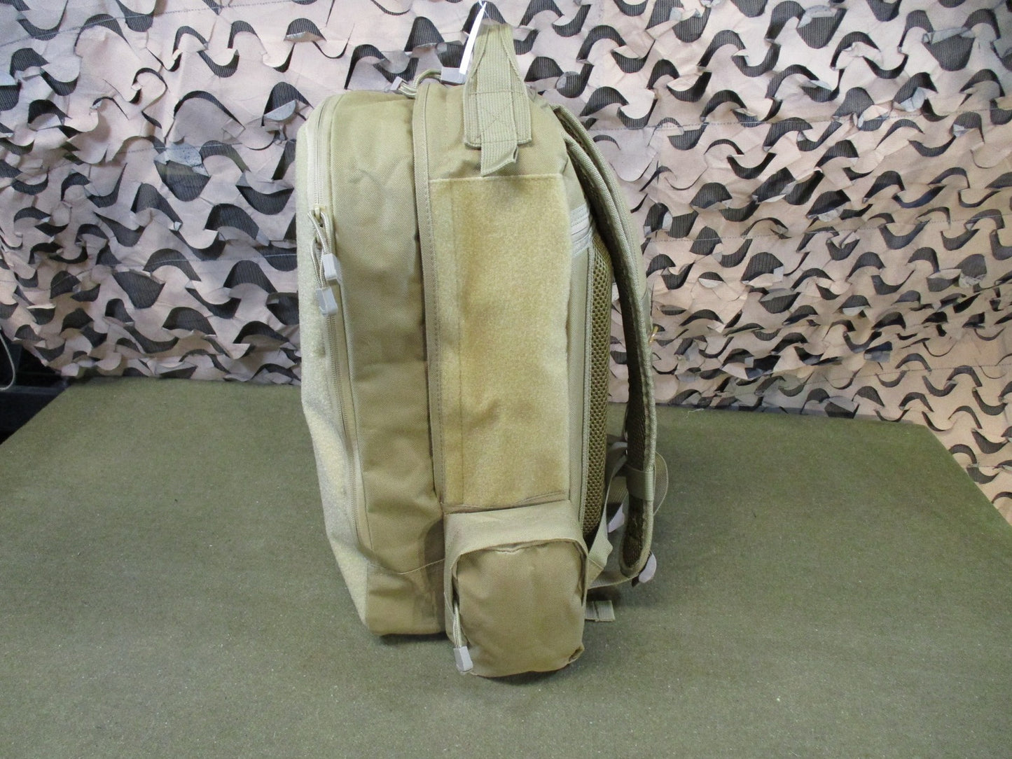 Tactical Daypack Backpack Coyote Tan patch panel display for hook and loop