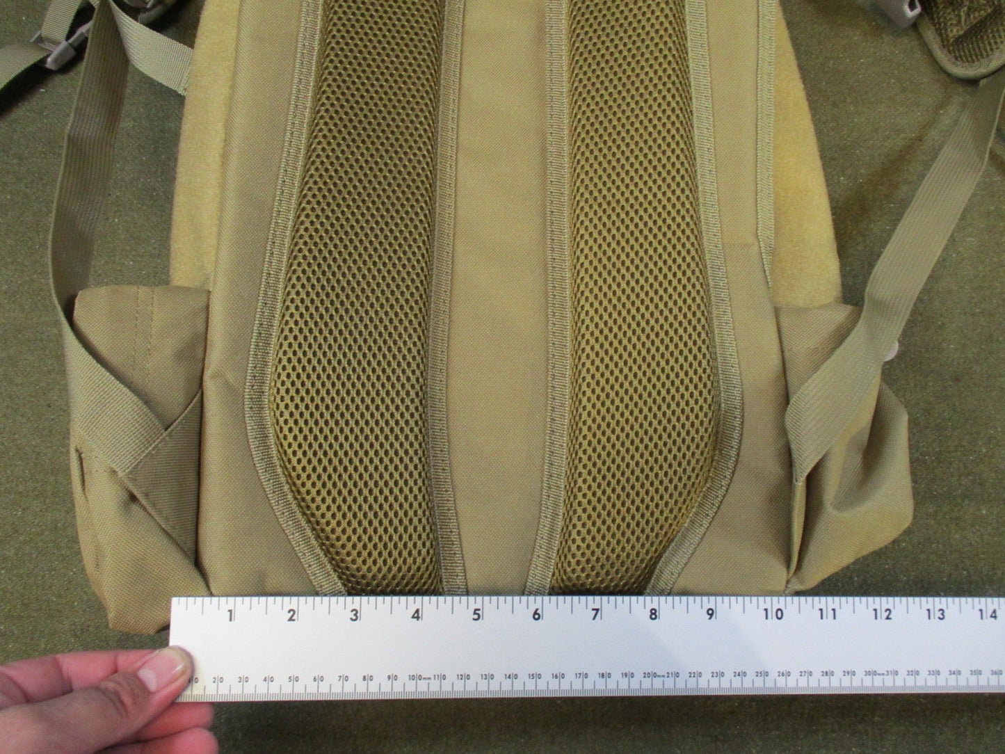 Tactical Daypack Backpack Coyote Tan patch panel display for hook and loop