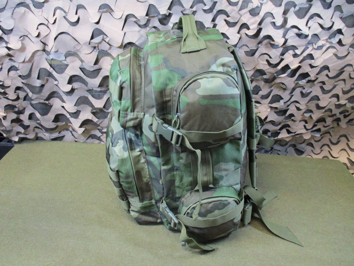 Vism Tactical Backpack Woodland Camo MOLLE Modular Military Style Bag New