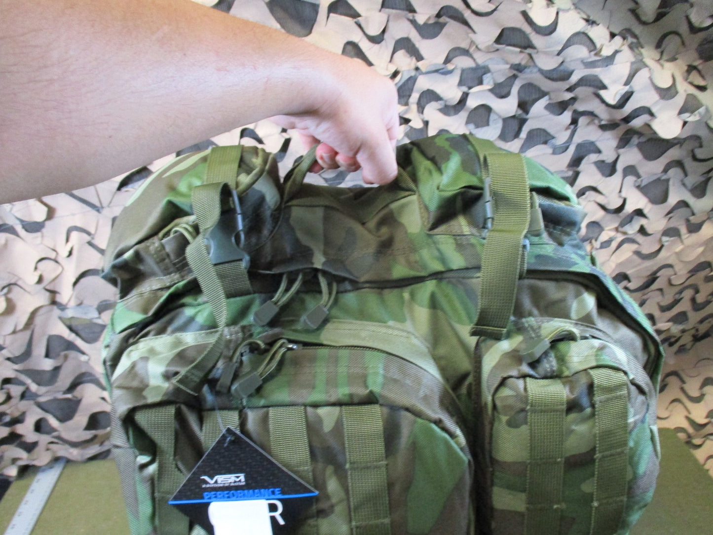 Vism Tactical Backpack Woodland Camo MOLLE Modular Military Style Bag New