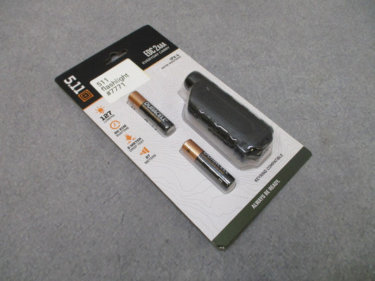 5.11 Tactical EDC 2AAA Flashlight Black New w/ Batteries IPX-4