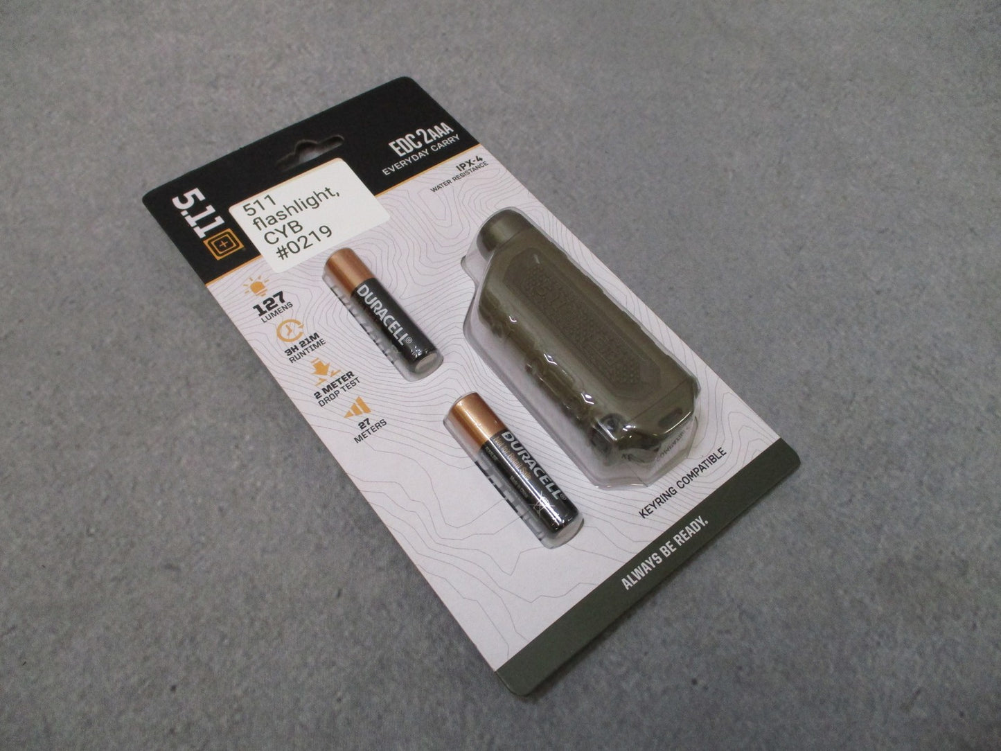 5.11 Tactical EDC 2AAA Flashlight 127 Lumens Water Resistant New w/ Batteries