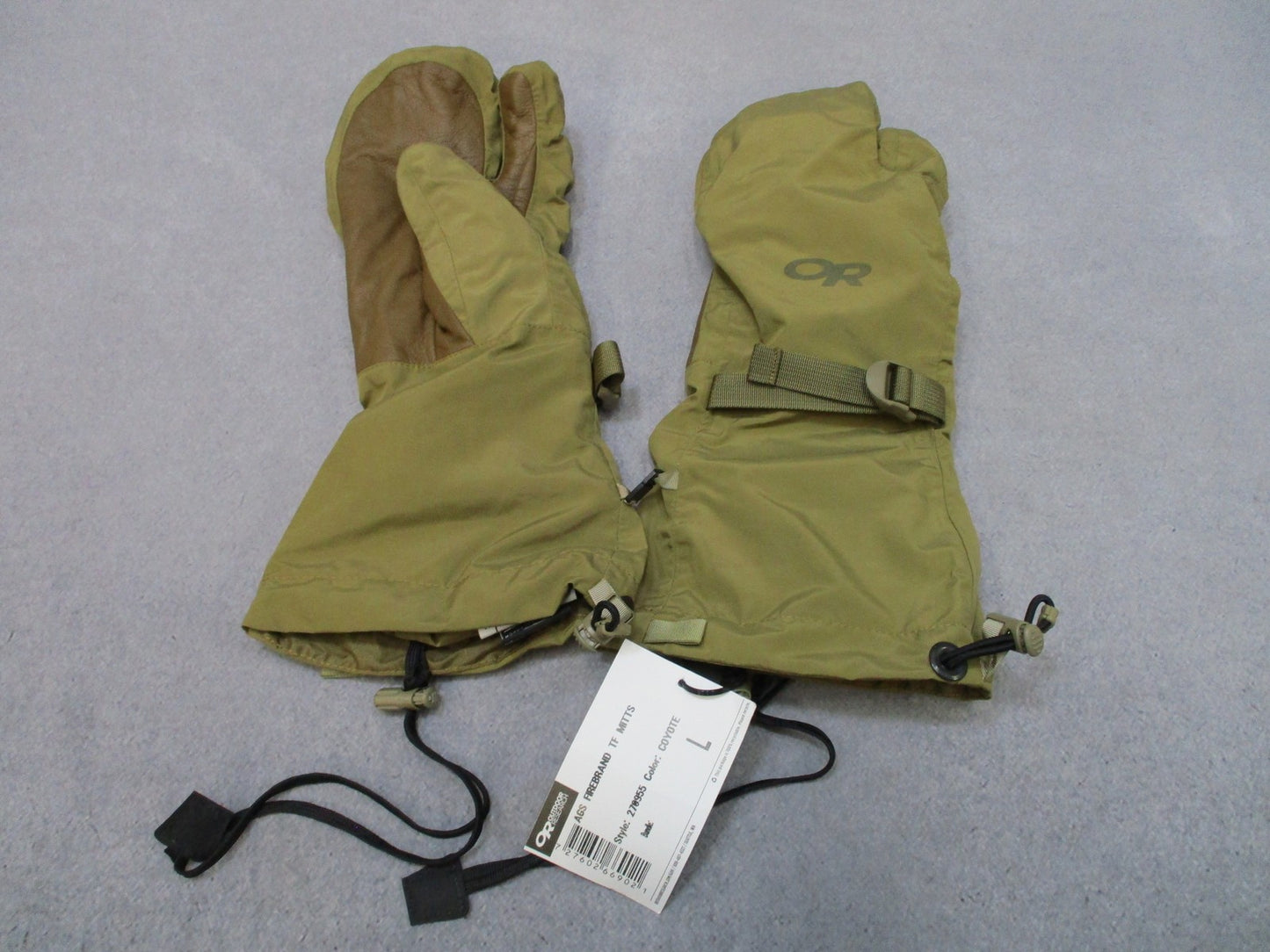 Outdoor Research AGS Firebrand TF Mitts Gore-Tex Coyote L NEW Trigger finger