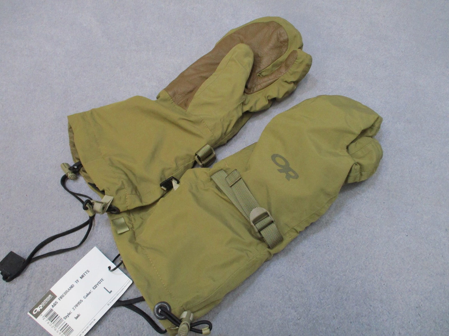 Outdoor Research AGS Firebrand TF Mitts Gore-Tex Coyote L NEW Trigger finger