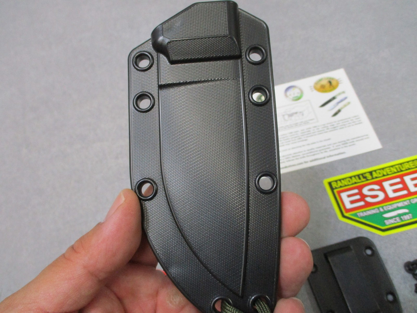 ESEE ESEE-3 Fixed Blade Knife Tan Micarta Handle Black Sheath USA Made