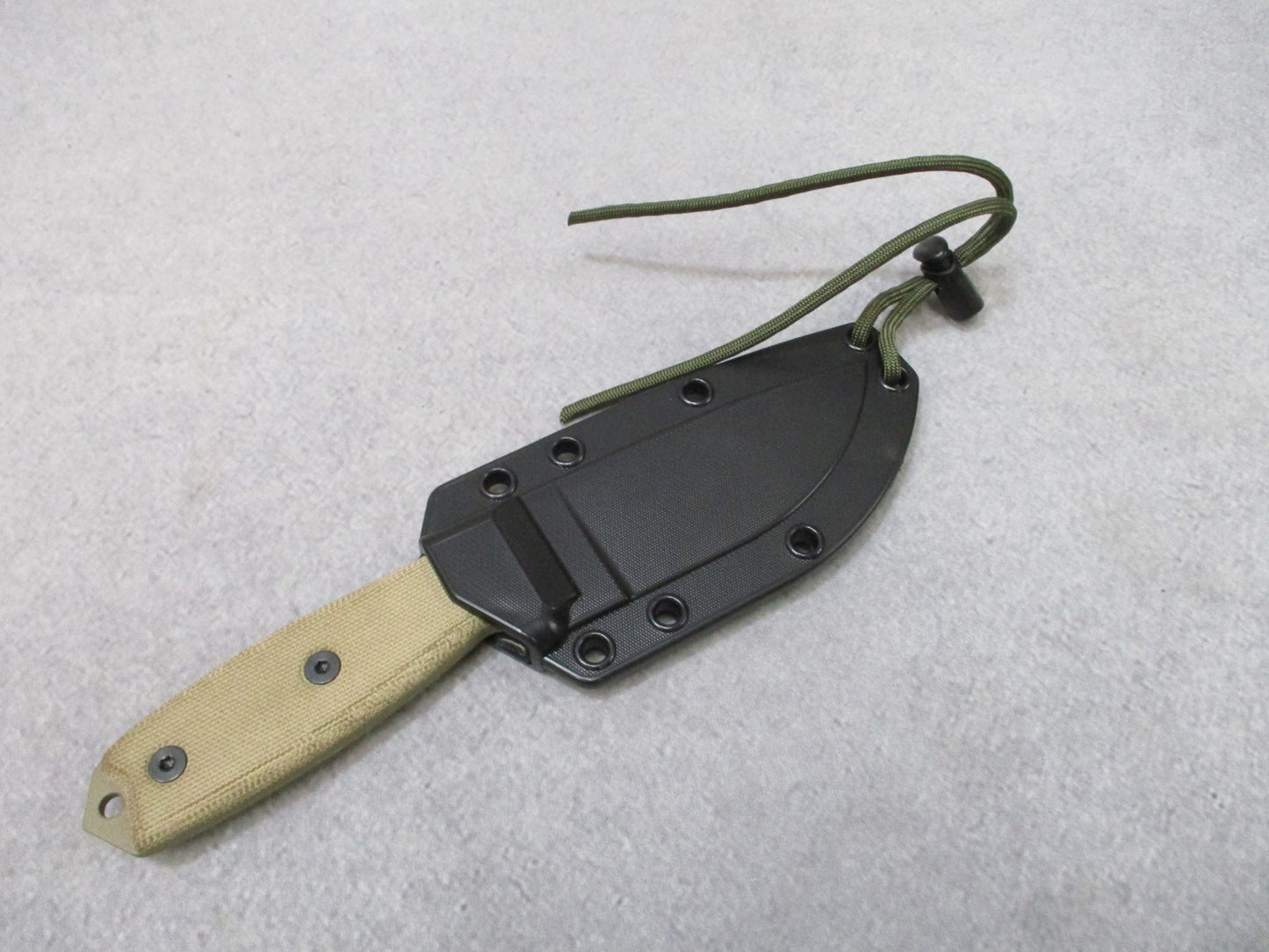 ESEE ESEE-3 Fixed Blade Knife Tan Micarta Handle Black Sheath USA Made