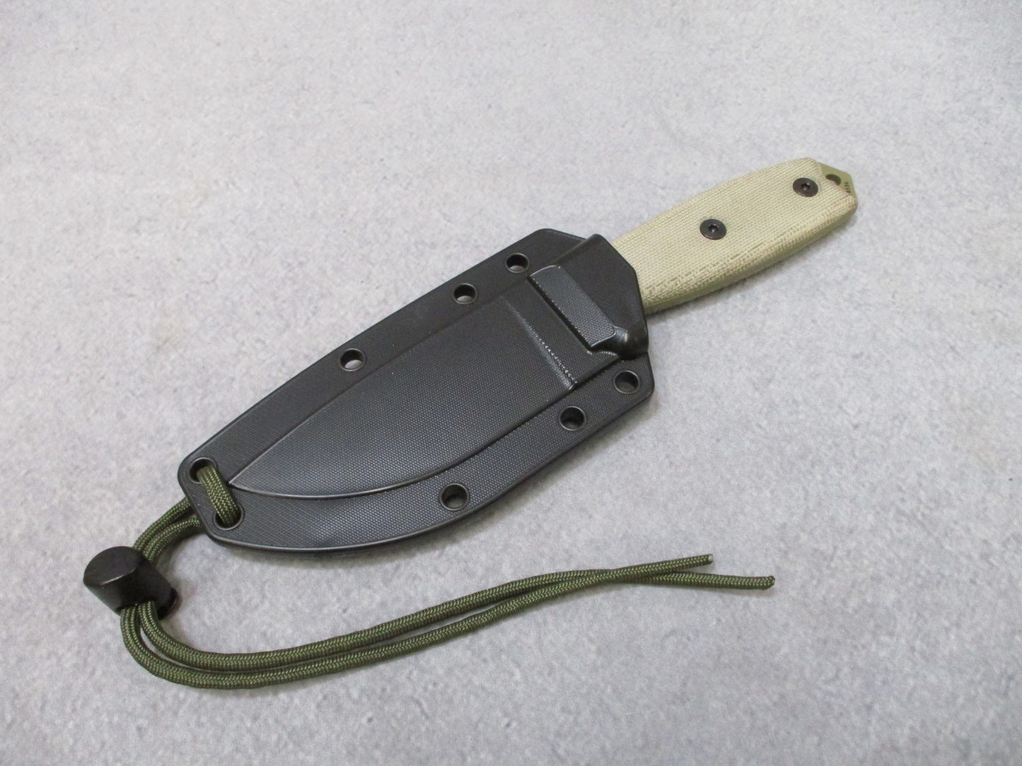 ESEE ESEE-3 Fixed Blade Knife Tan Micarta Handle Black Sheath USA Made