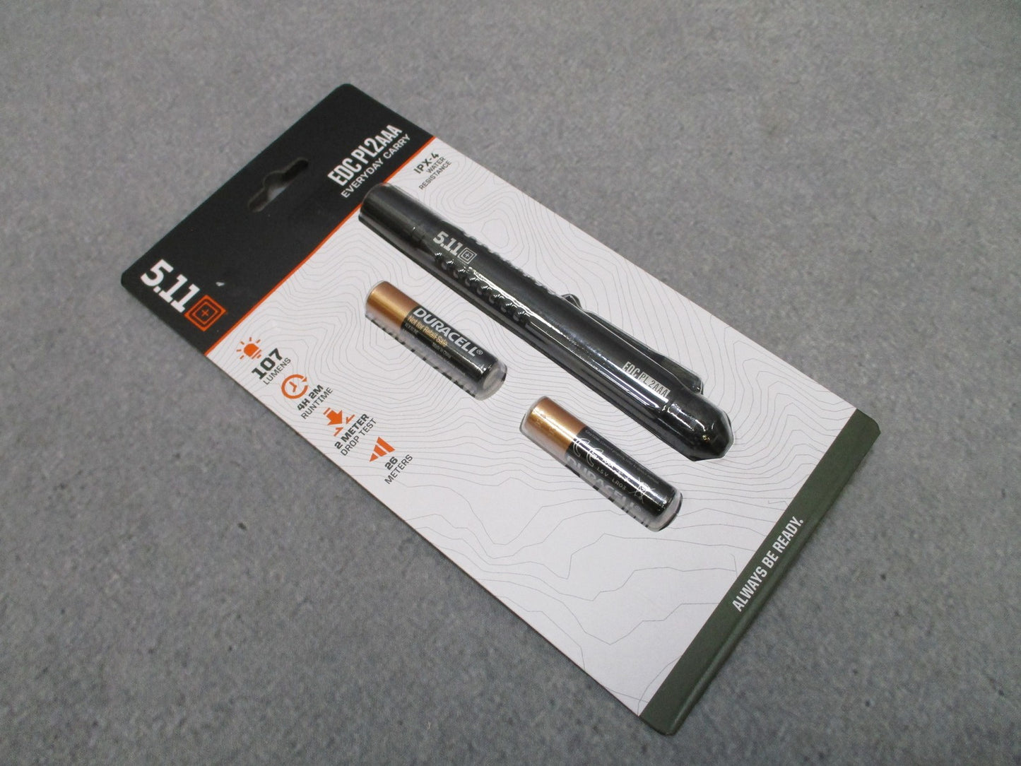 5.11 Tactical EDC PL2AAA Flashlight 107 Lumens IPX-4 Water Resistant New