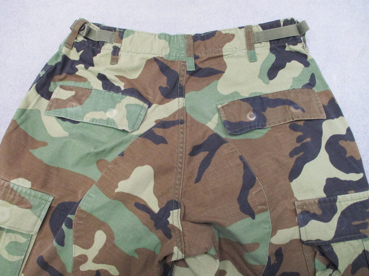 Vintage Propper US Military Woodland Camo BDU Combat Trousers Small Short