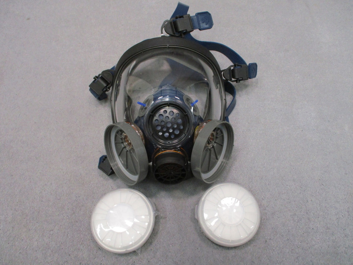 Parcil Safety PD-100 Full Face Respirator Mask with Filters - New Open Box