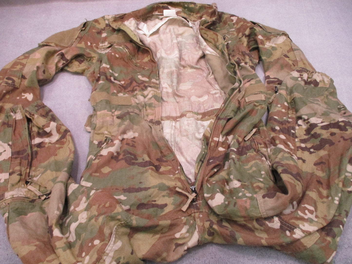 USGI ICVC Crewman Coveralls FR Scorpion OCP Medium Short 8415-01-641-9461 Used