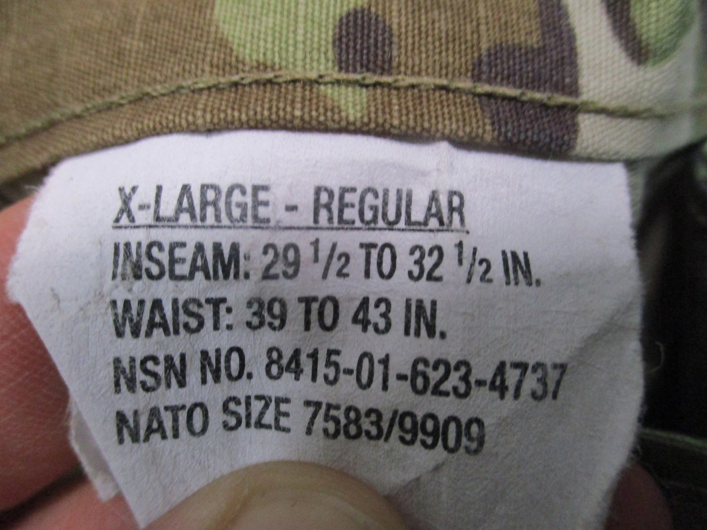 US Military OCP Scorpion W2 Combat Trousers XL-Regular Ripstop Uniform Pants