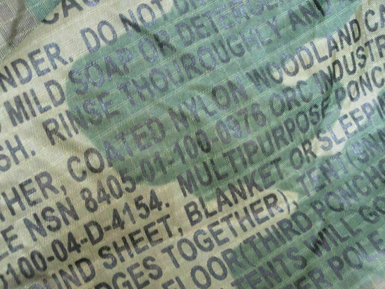 NEW USGI WOODLAND MILITARY PONCHO WET WEATHER RAIN GEAR 8405-01-100-0976