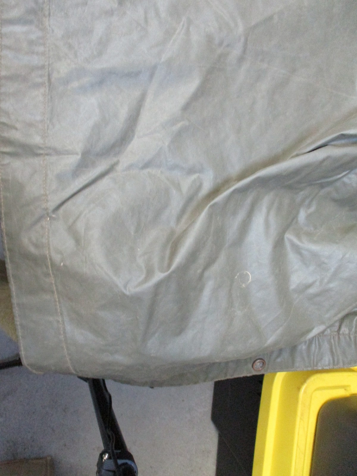 Vintage 1965 US Military Poncho Vietnam Era Coated Nylon Rain Gear Ground Sheet
