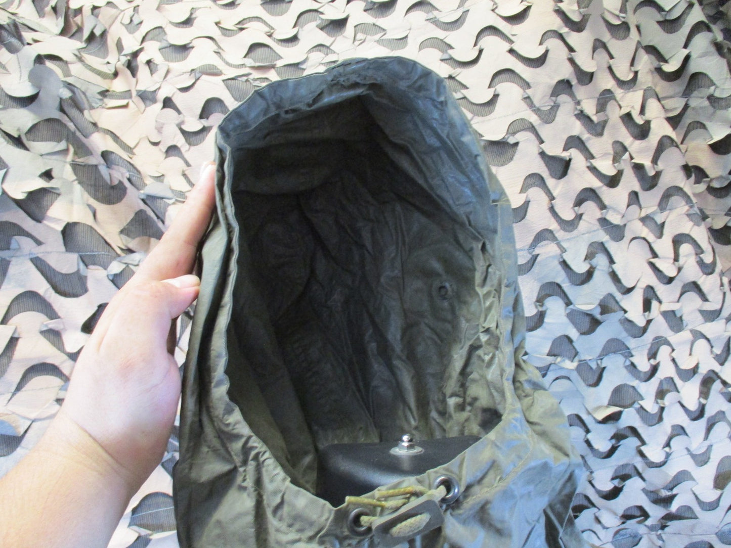 Vintage 1965 US Military Poncho Vietnam Era Coated Nylon Rain Gear Ground Sheet