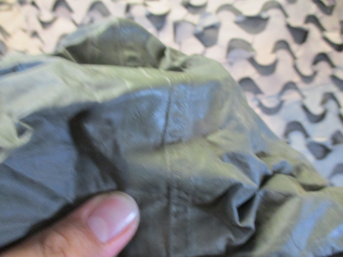 Vintage 1965 US Military Poncho Vietnam Era Coated Nylon Rain Gear Ground Sheet