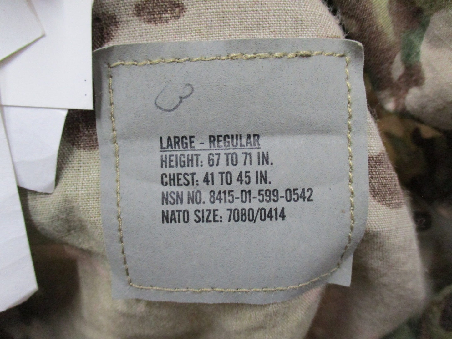 NEW ARMY ISSUE MULTICAM UNIFORM SET LARGE/REGULAR TOP & PANTS FLAME RESISTANT