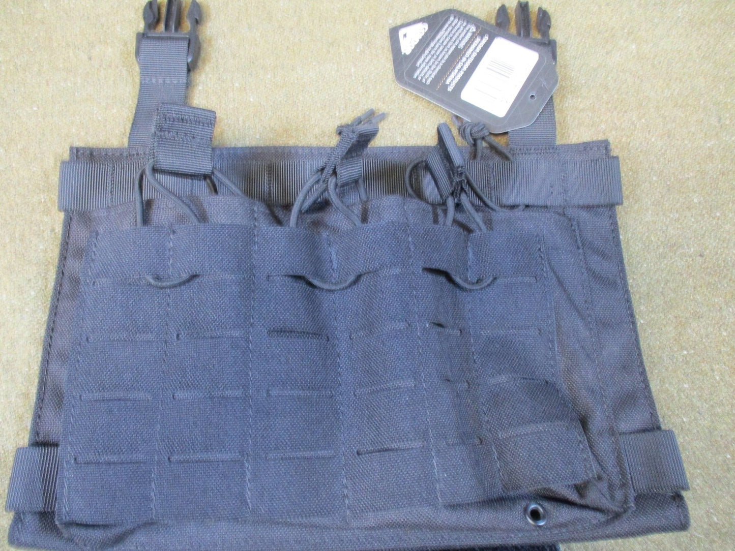 New Condor VISM Tactical Triple Mag Panel Placard Utility Pouch Black Molle Gear
