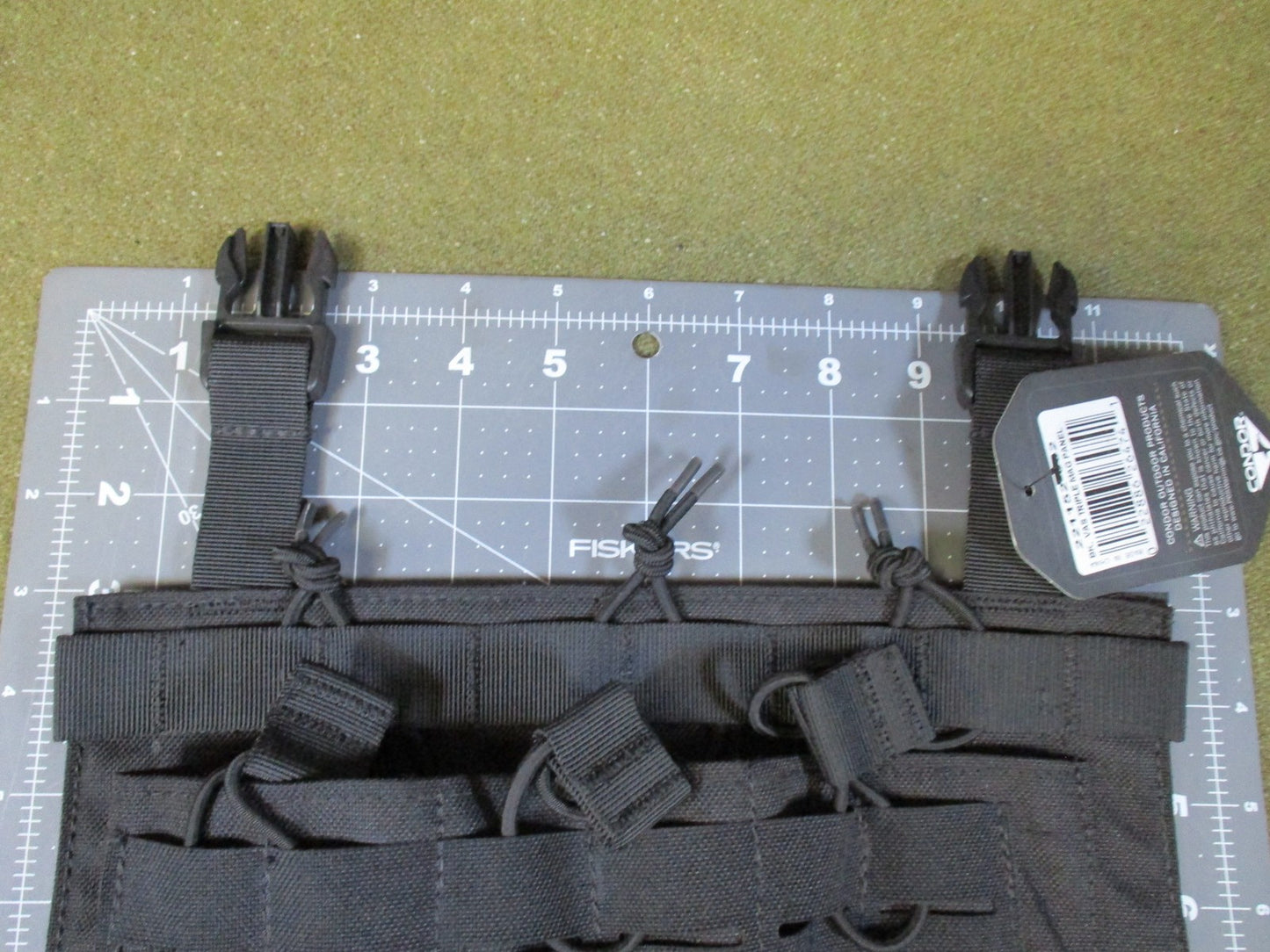 New Condor VISM Tactical Triple Mag Panel Placard Utility Pouch Black Molle Gear