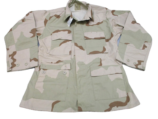 US Military Desert Camo Combat Coat Jacket Medium Regular 50% Nylon Cotton DCUs