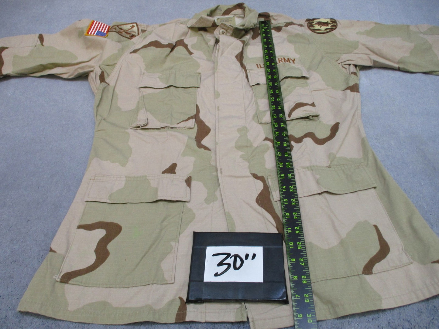 US Army DCU Desert Camo Combat Coat Jacket Medium-Long 89th MP Brigade 42nd MP
