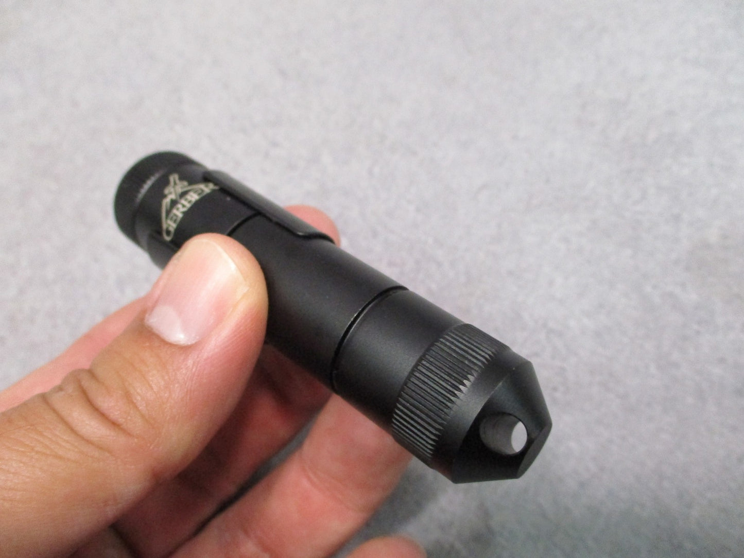 Gerber Infinity Ultra Task Flashlight AA Battery Black Pocket Clip -  Used