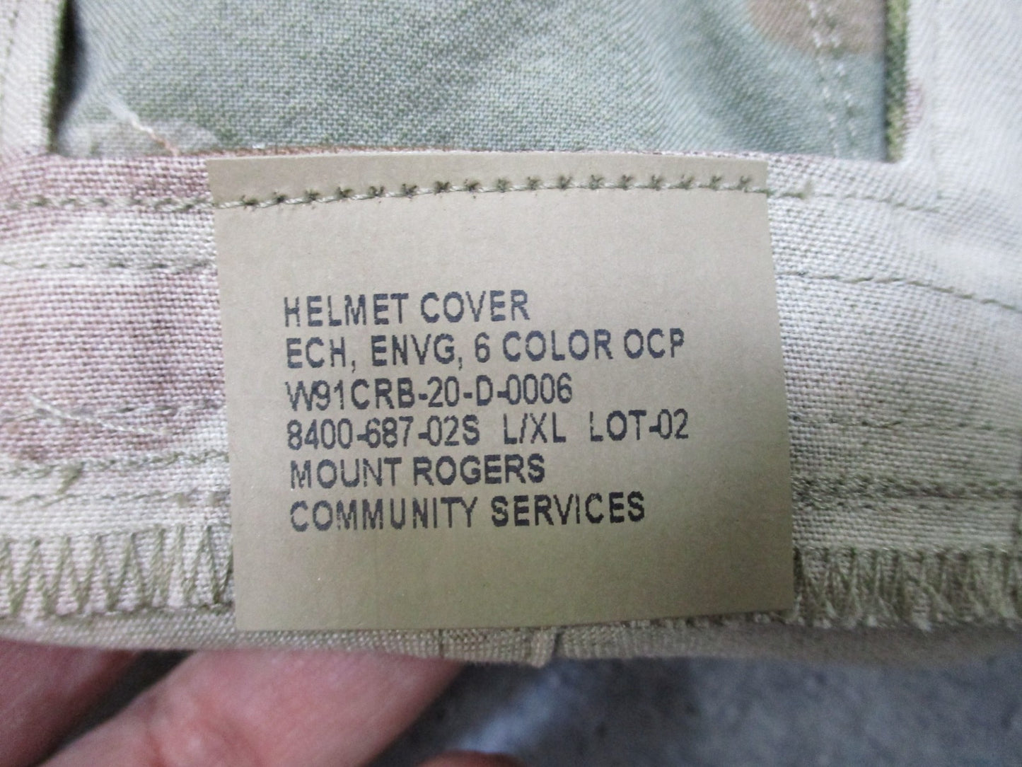 US Army Multicam Helmet Cover ECH ENVG 6 Color OCP L/XL ACH MICH IR Tabs