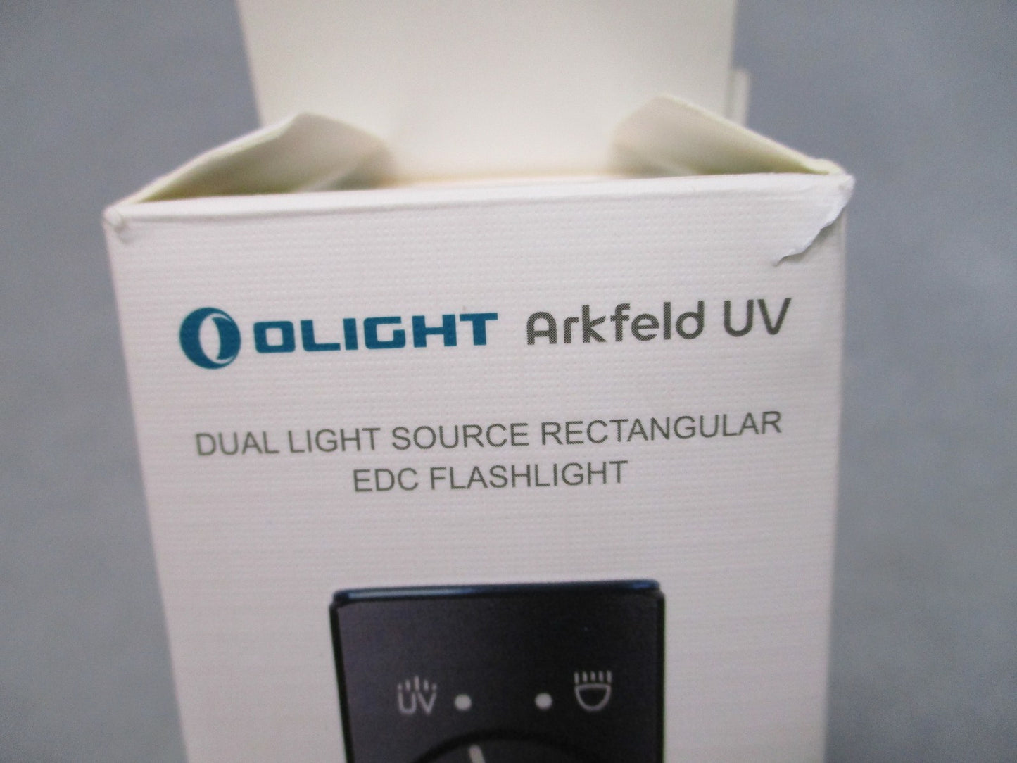 Olight Arkfeld UV Dual Light Source Rectangular EDC Flashlight 1000LM Recharge