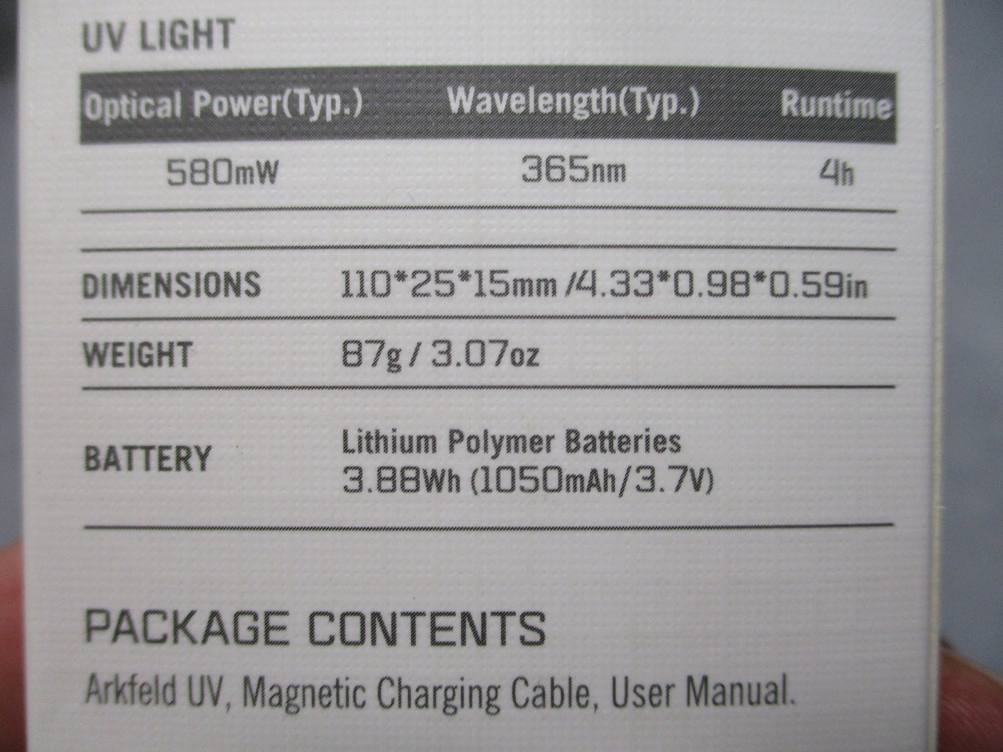 Olight Arkfeld UV Dual Light Source Rectangular EDC Flashlight 1000LM Recharge