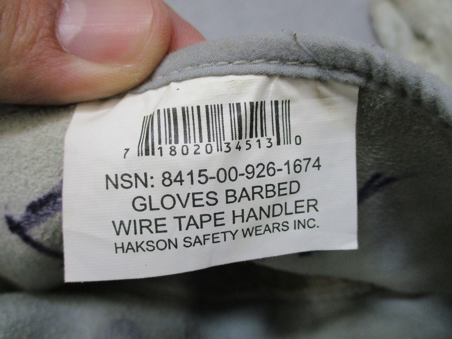 USGI Hakson Barbed Razor & Concertina Wire Handling Safety Gloves Pair
