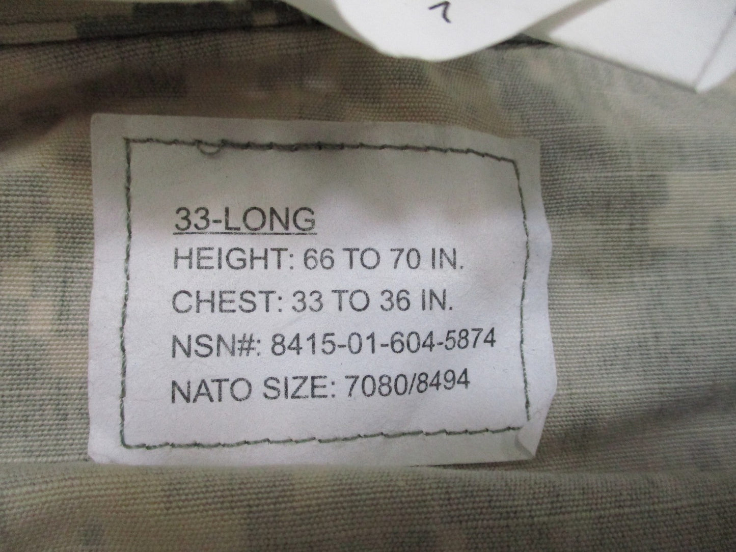 New U.S. Army ACU Jacket Digital Camo Uniform Coat 33-LONG UCP Top
