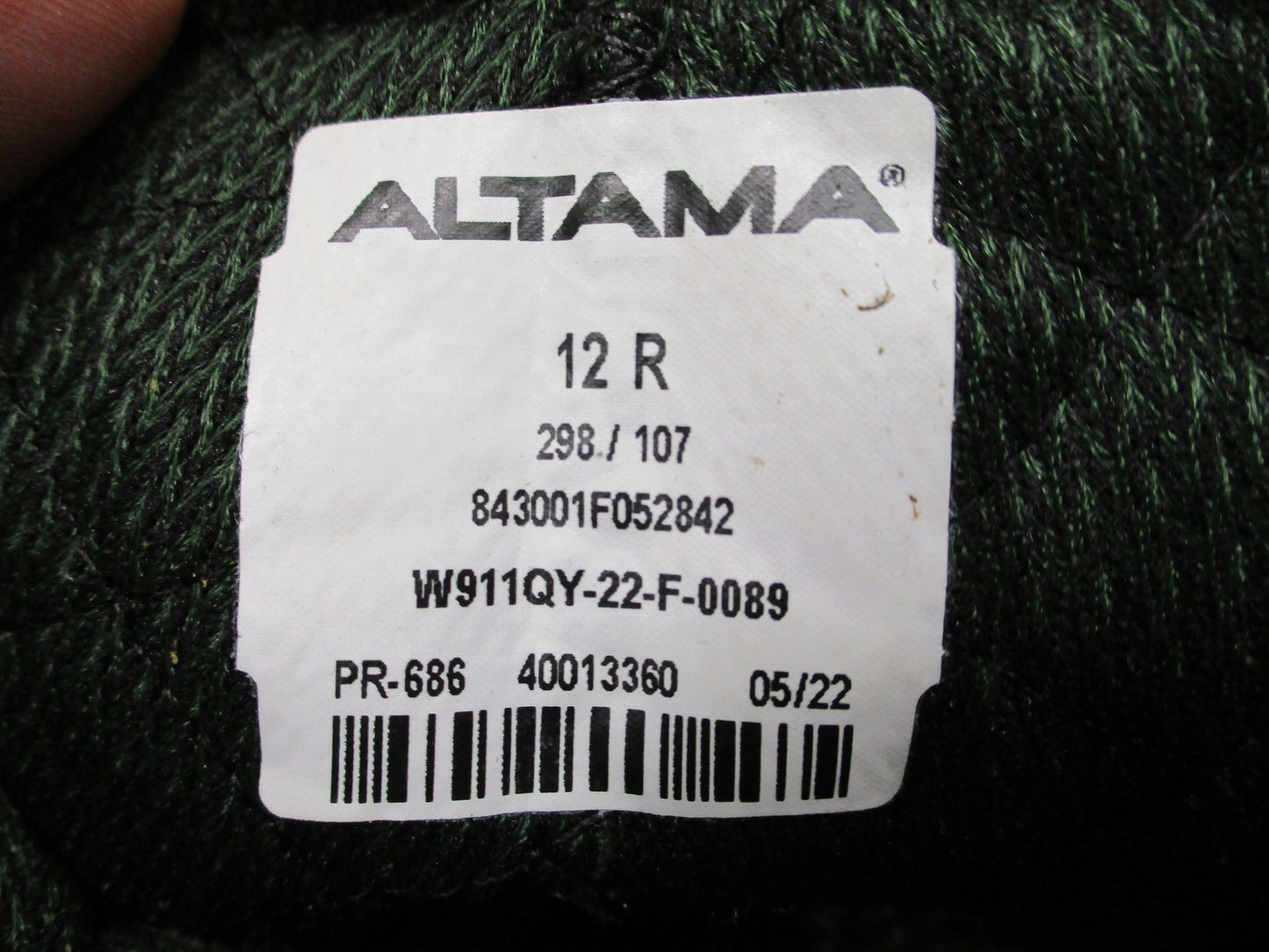 Altama Army Cold Weather Combat Boots AR 670-1 Compliant Size 12R Coyote Brown
