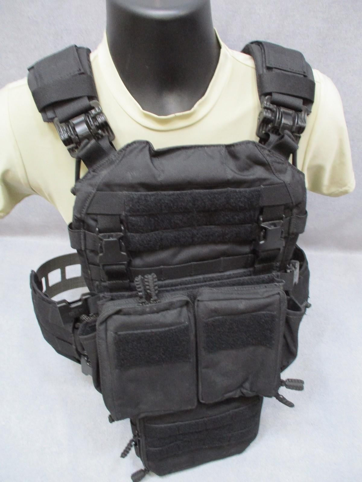 HRT LBAC Plate Carrier Full Setup Black Maximus Placard Hydro Pack No Plates