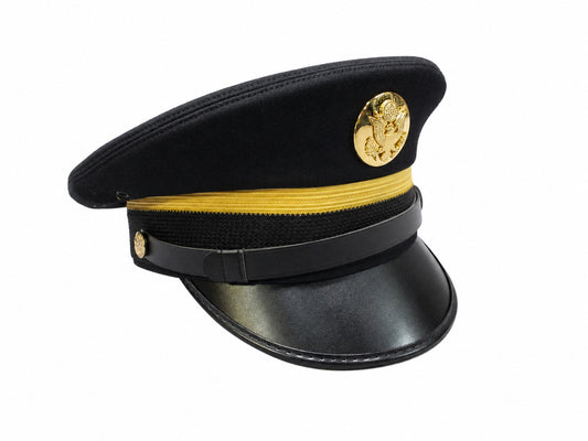Kingform Cap Army Dress Blue Hat Gold Trim Enlisted/Co. Grade w/ Box 7-1/8