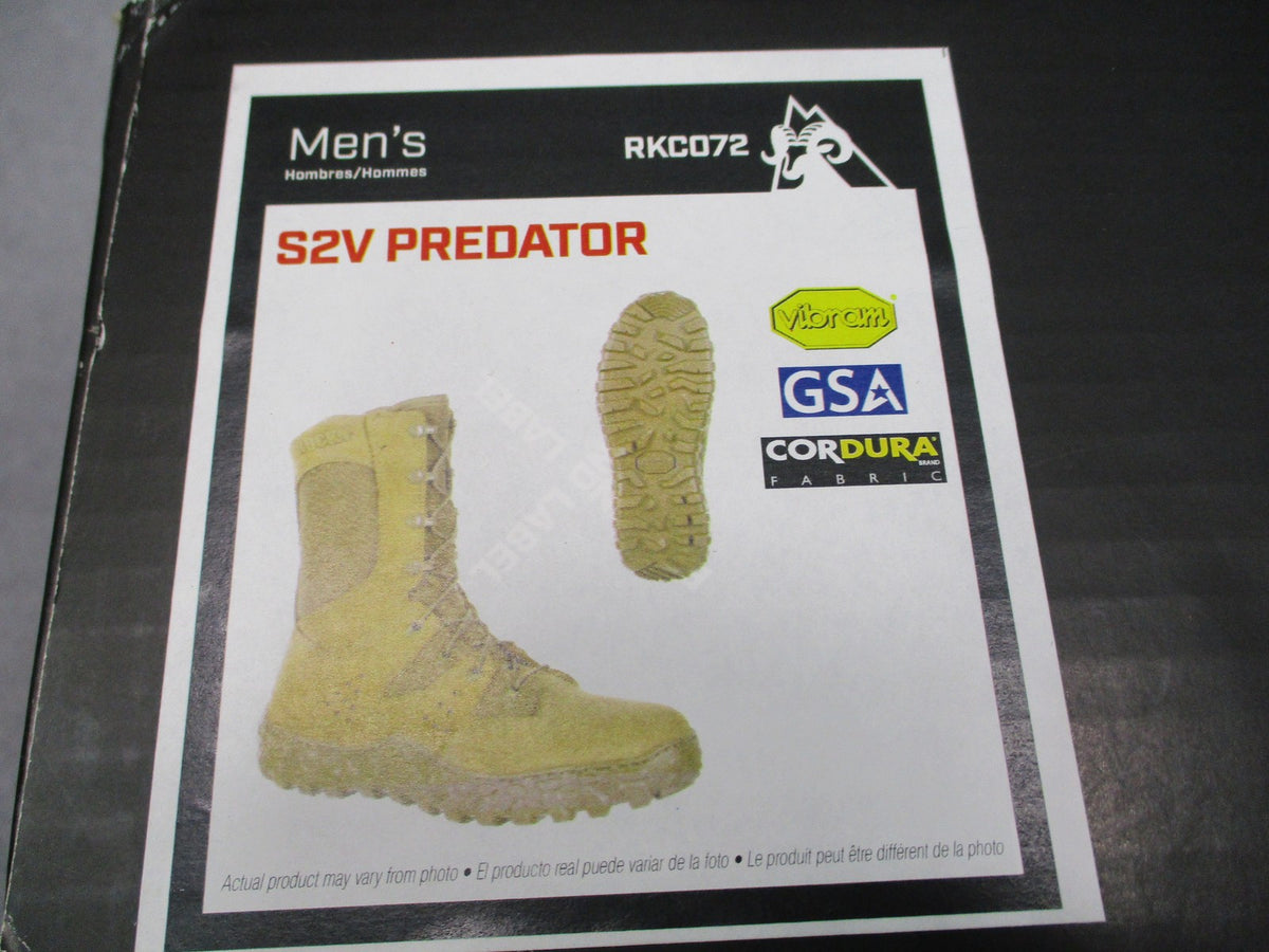 New Rocky S2V Predator Tactical Boots Men's 6M Coyote Brown RKC072 Vibram