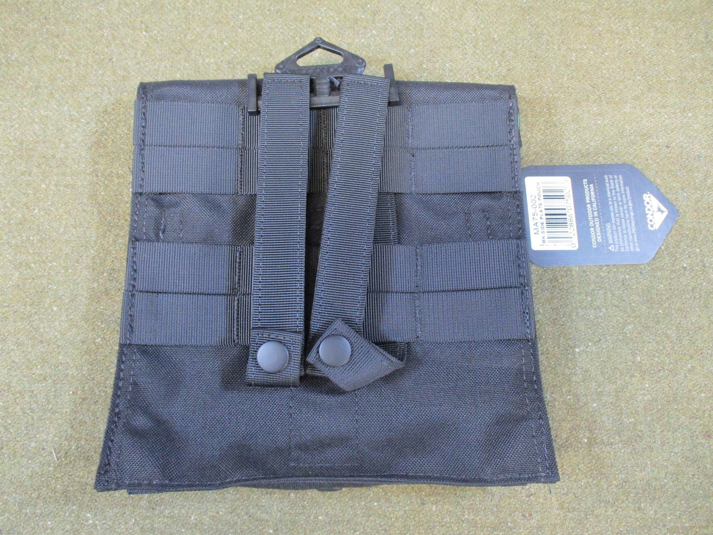 2pc Condor MA75 Side Plate Pouch set MOLLE Tactical Armor Carrier Black New