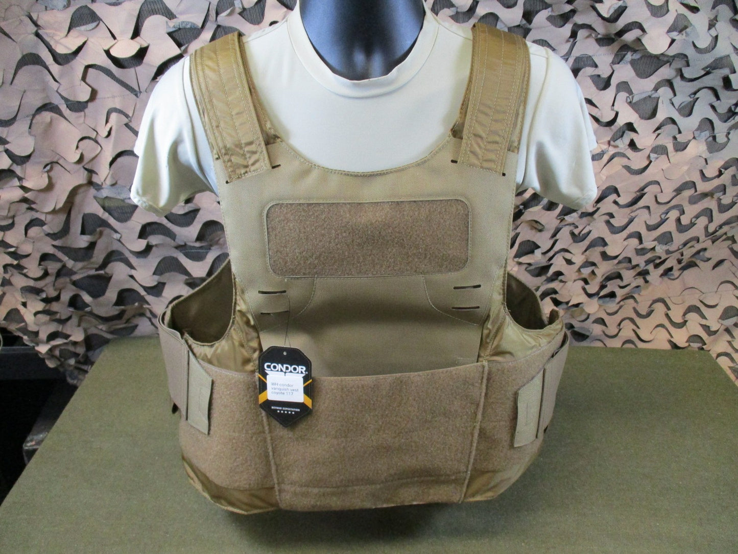 Condor Vanish Vest Coyote Brown Tactical MOLLE Plate Carrier New