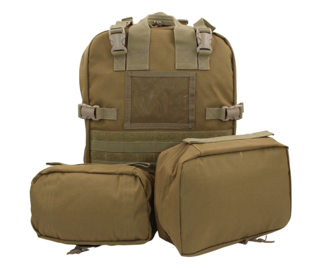 NEW US MILITARY MEDIC AID BAG M9 Coyote Tan STOMP LARGE FIELD PACK EMT CORPSMAN