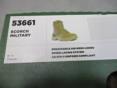 Danner Scorch Military 8" Coyote Boots 53661 AR 670-1 Compliant New in Box