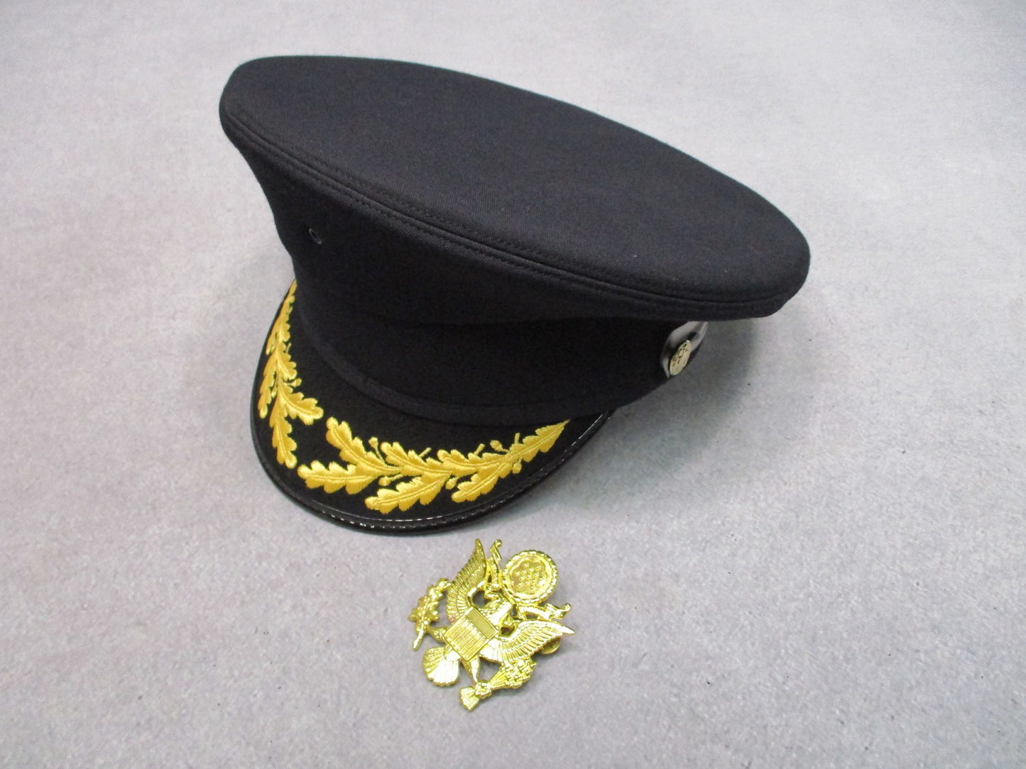 Kingform Cap US Army Dress Blue Cap Field Grade Size 7 1/8 w/ Insignia