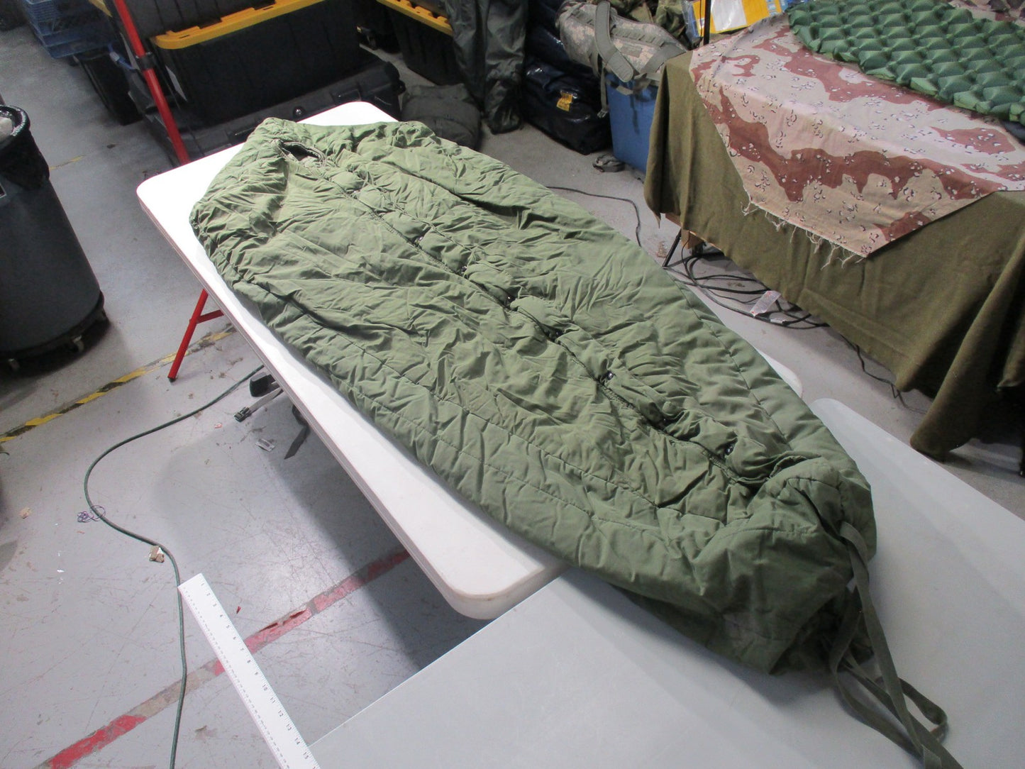 USGI Vintage Mummy Sleeping Bag + Sleepingo Mat Surplus Lot – Field Ready 6 feet