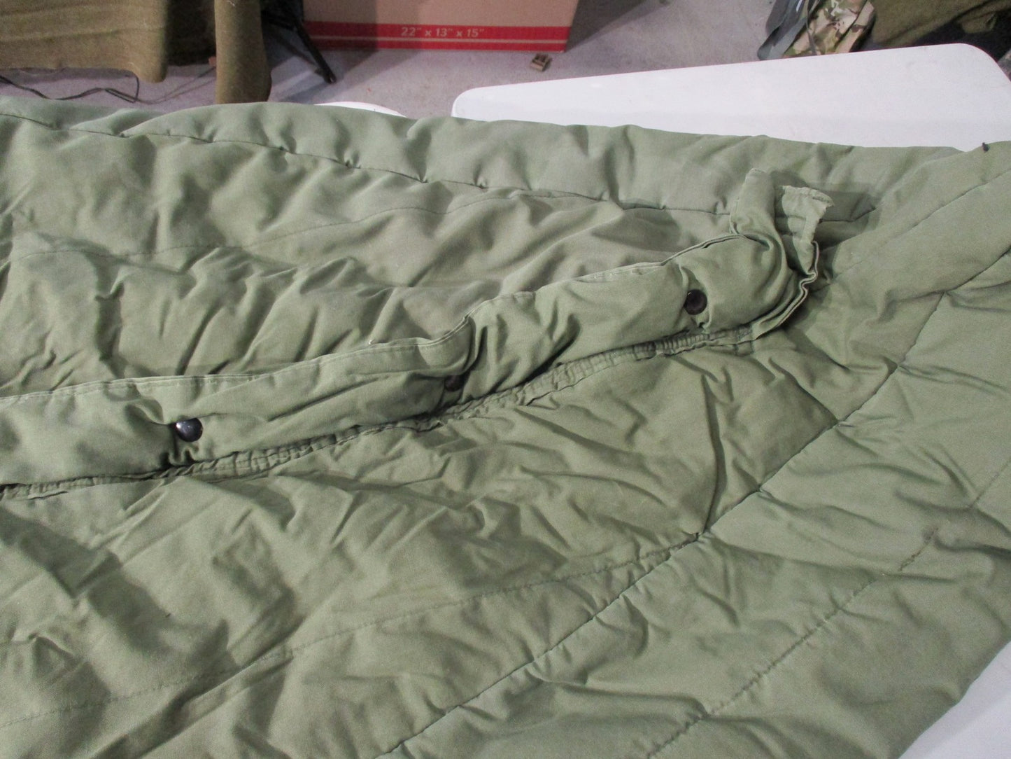 USGI Vintage Mummy Sleeping Bag + Sleepingo Mat Surplus Lot – Field Ready 6 feet