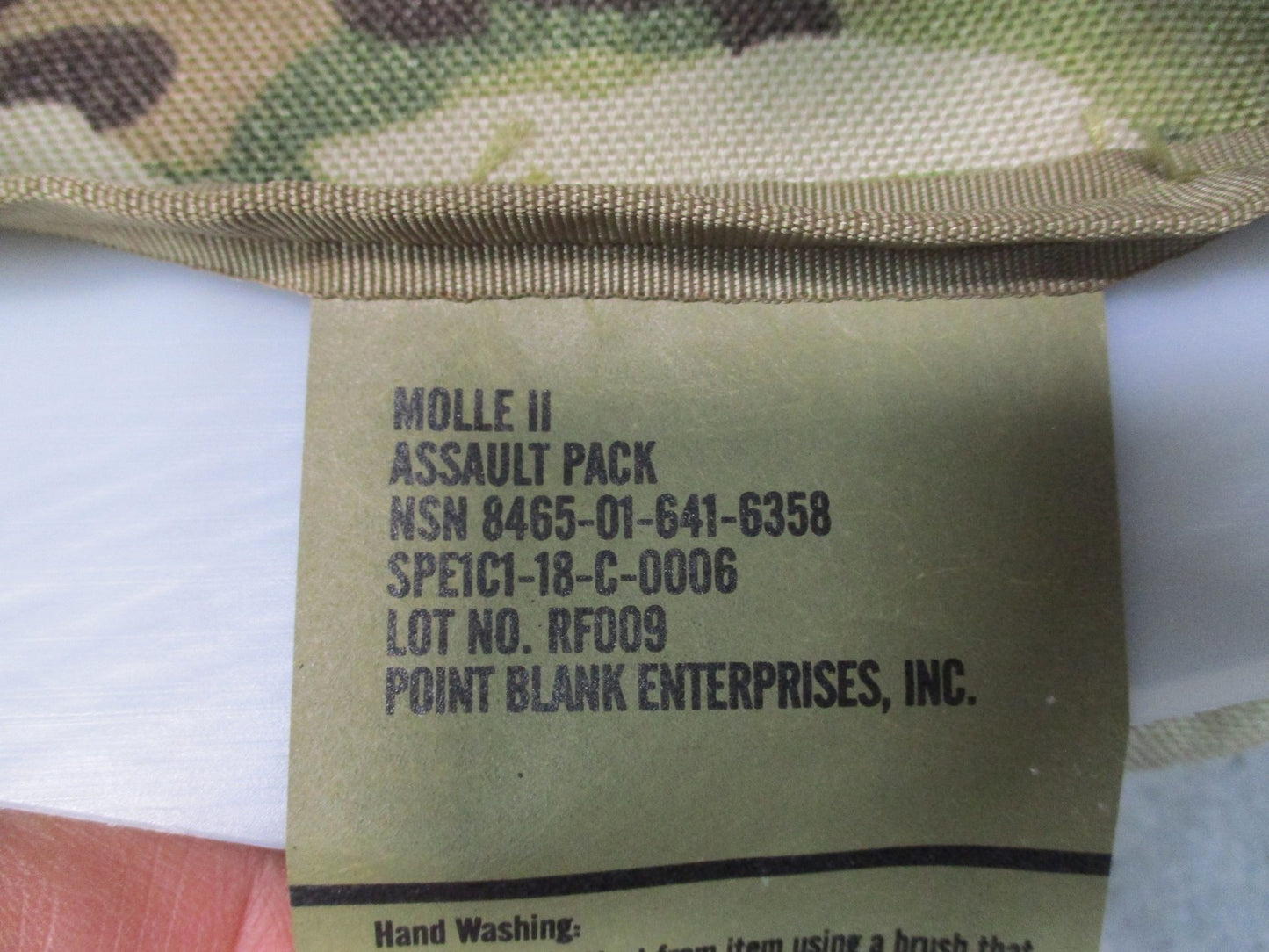 USGI MOLLE II Assault Pack Scorpion OCP Military Backpack 8465-01-641-6358