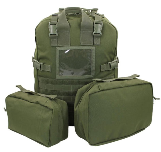 NEW US MILITARY MEDIC AID BAG M9 OLIVE DRAB STOMP LARGE FIELD PACK EMT CORPSMAN