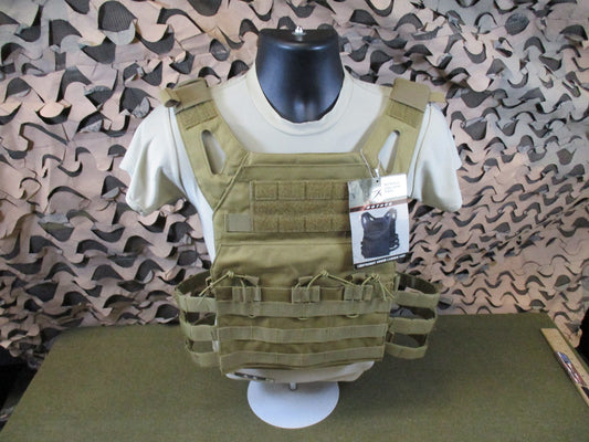 New Rothco Lightweight Armor Carrier Vest Coyote Brown Tactical MOLLE 55892