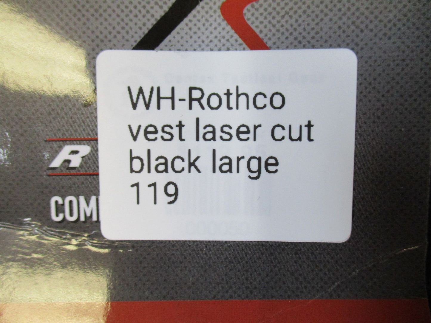 Rothco Laser Cut Plate Carrier Vest Black Large Tactical MOLLE Carrier Defect